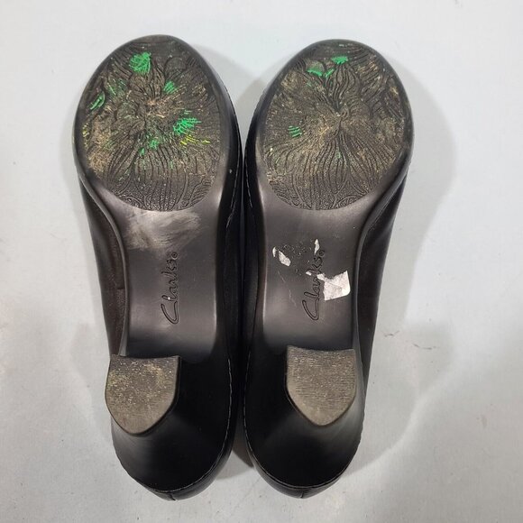 Clarks Mary Jane Strappy Heels Black Leather Women's Size 11M Style 89380 2008 - Picture 9 of 11